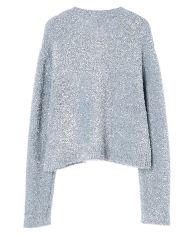 earth music&ecology キラキラシャギーカーディガン Sax