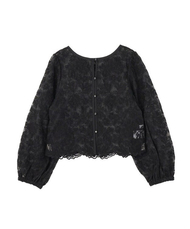 AMERICAN HOLIC 【前後2WAY】シアーレースブラウス Black