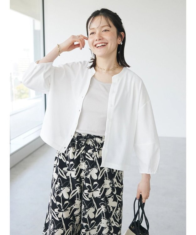 CRAFT STANDARD BOUTIQUE ランタン袖カーディガン Off White