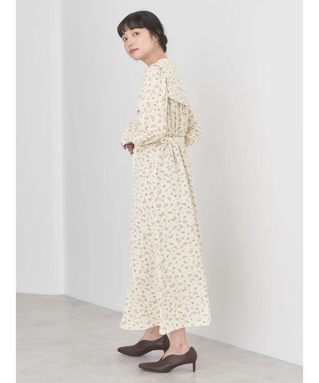 earth music&ecology キンモクセイ柄ワンピース Beige