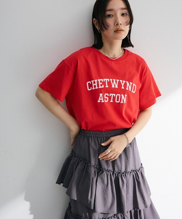 Green Parks 汗染み防止カレッジロゴボックスＴシャツ Charcoal Gray