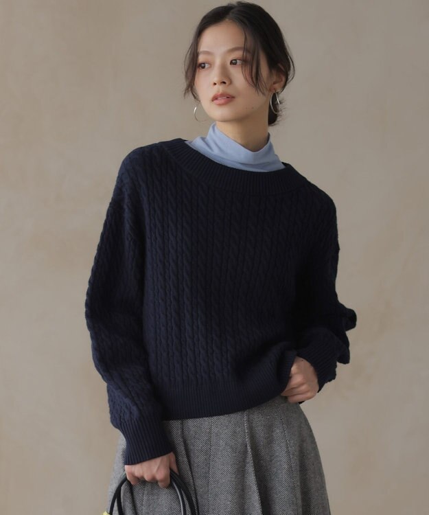 組曲 L ハイツイストシアー インナータートル ブルー系