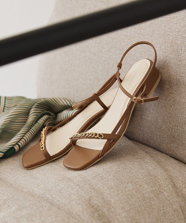 AMERICAN HOLIC チェーンヌーディサンダル Camel