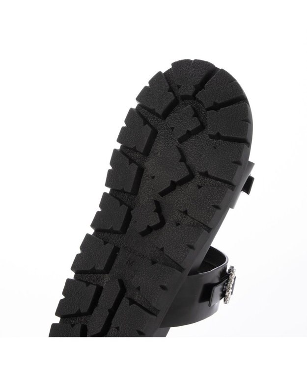 MODE ET JACOMO <MODE ET JACOMO>ビジューベルトフットベッドサンダル ブラック