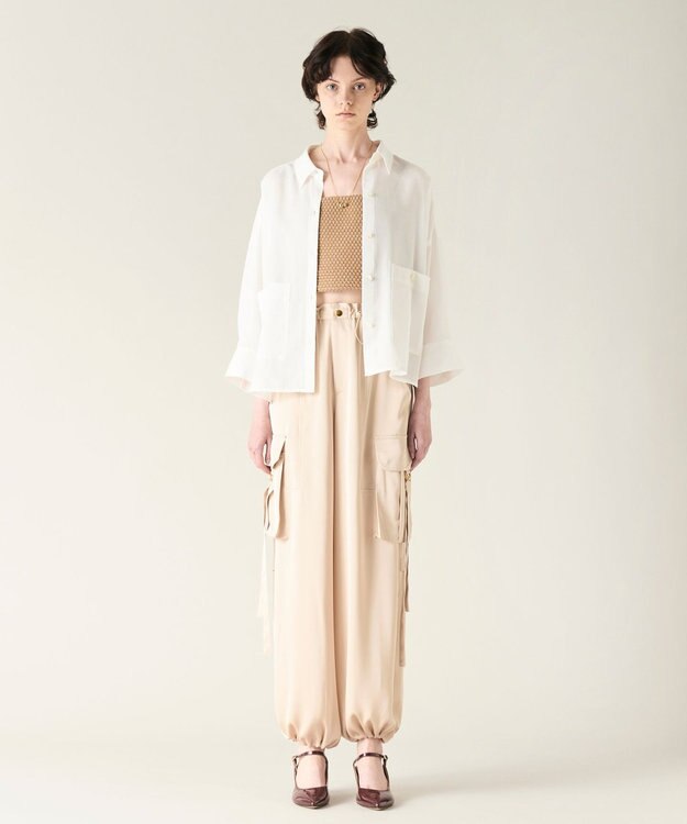 GRACE CONTINENTAL コクーンシルエットシャツ ホワイト