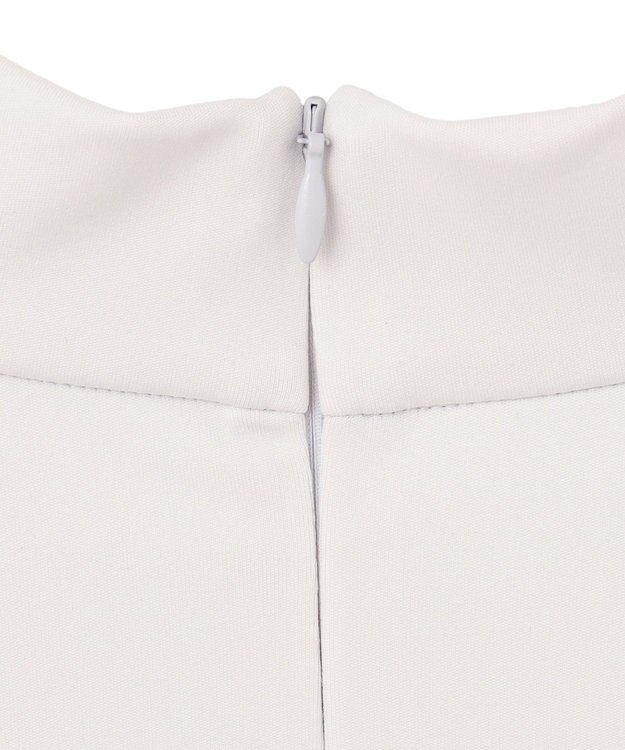 ICB L 【洗える】シャイニースムース ハイネックカットソー ライトグレー系