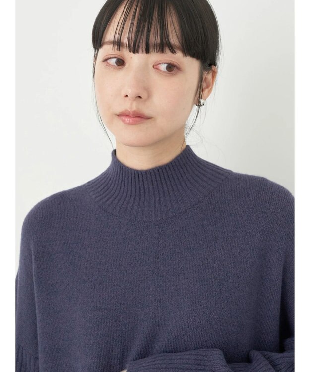 earth music&ecology ＦＬＵＦＦＹハイネックワンピース Navy