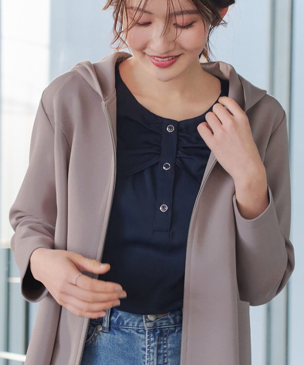 Tiaclasse ソフトダンボールバックフレアフーディー モカ