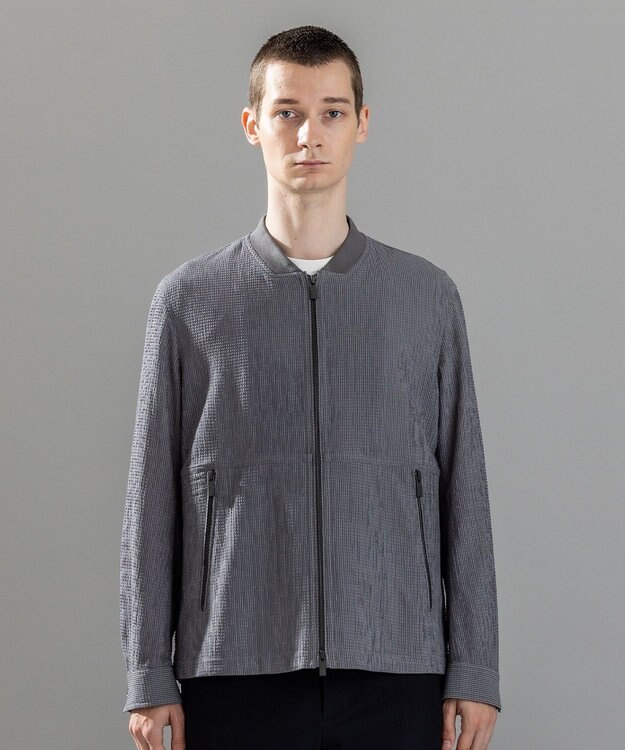 JOSEPH HOMME ＜新色追加＞新素材【通気性/ストレッチ】トリコサッカーストレッチ 　ジップアップブルゾン 【追加カラー】グレー系