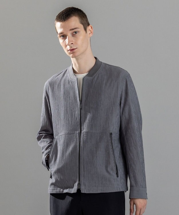 JOSEPH HOMME ＜新色追加＞新素材【通気性/ストレッチ】トリコサッカーストレッチ 　ジップアップブルゾン 【追加カラー】グレー系