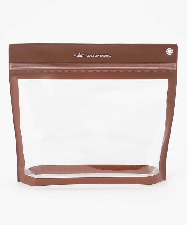 GRACE CONTINENTAL Fabricシェルポーチ-AW ピンク