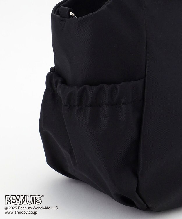 Y'SACCS SNOOPYデザイン　ギャザー2wayミニトート ブラック