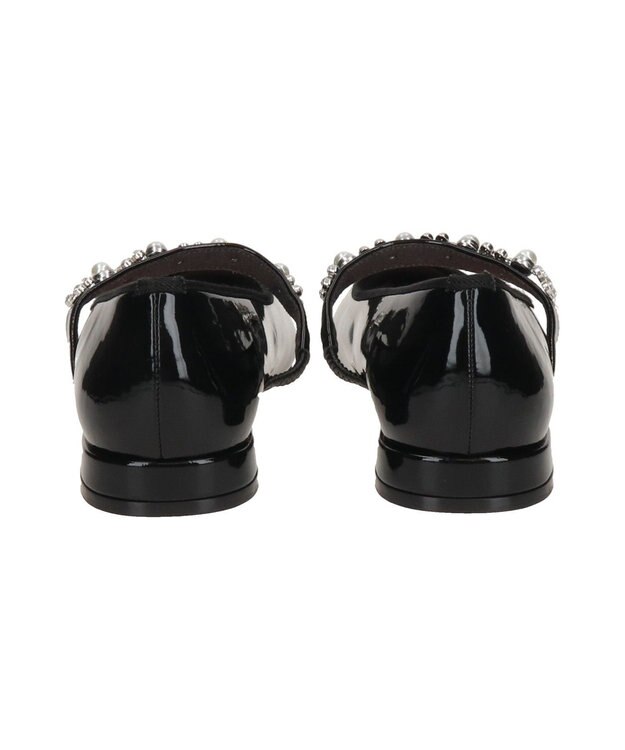 Bridget Birkin ＜抗菌消臭＞【Bridget Birkin】キラキラストラップポインテッドパンプス ブラックエナメル