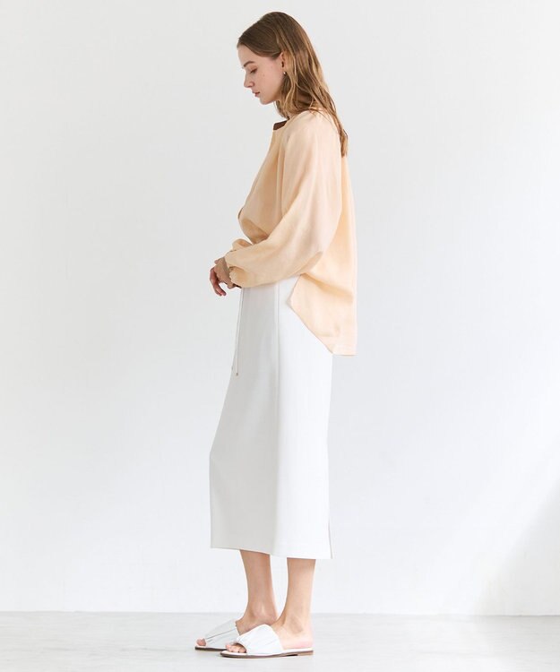 BEIGE， RUE / ドライタッチイージーIラインスカート Ecru