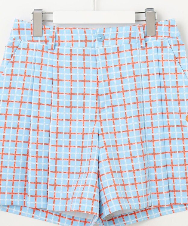 PW CIRCULUS 【WOMEN】チェック柄キュロット ゴルフウェア レディース スカイブルー系5