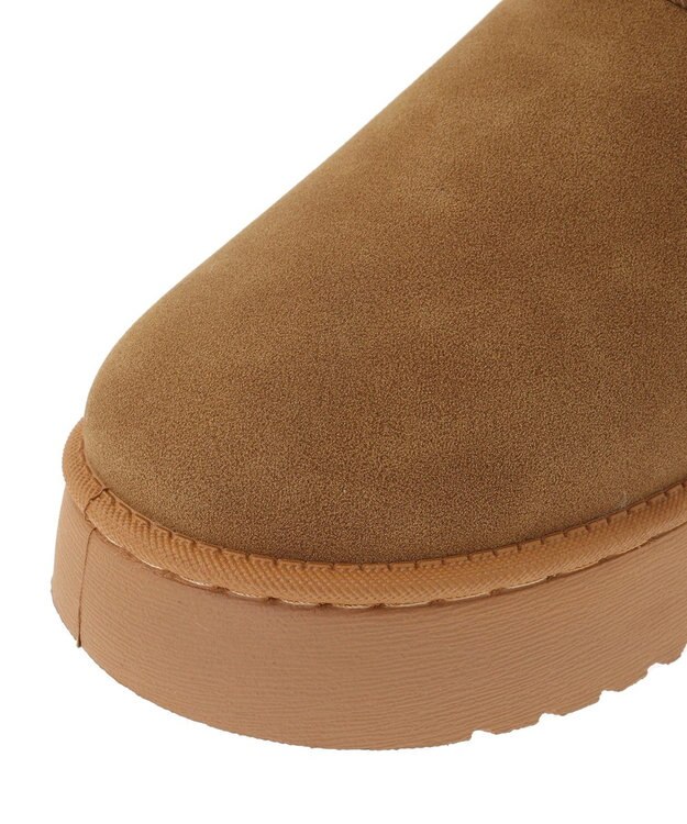 Green Parks ・minia フェイクムートンショートブーツ Camel