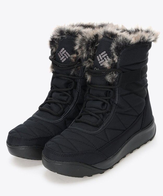 Columbia Columbia/ ミンクス ショーティー フォー ワイド /コロンビア Black、 Titanium II