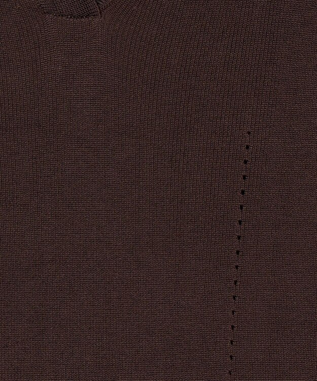 JOSEPH 【洗える】サティニーリブ　ロングスリーブポロニット Ebony