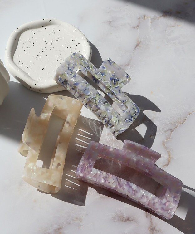 Tiaclasse シェルヘアクリップ シェルイエロ―