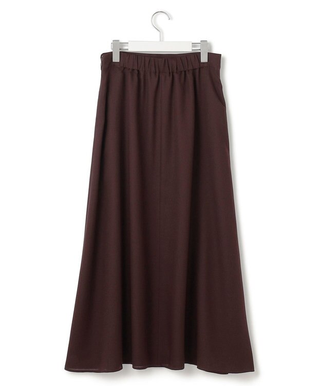 ICB L 【洗える】 シアービエラ フレアスカート ダークブラウン系