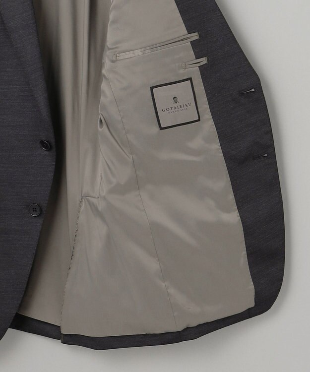GOTAIRIKU セットアップ対応【洗える/ストレッチ/シワになりにくい】ウォッシャブルジャージー セットアップジャケット_無地（25年モデル） グレー系