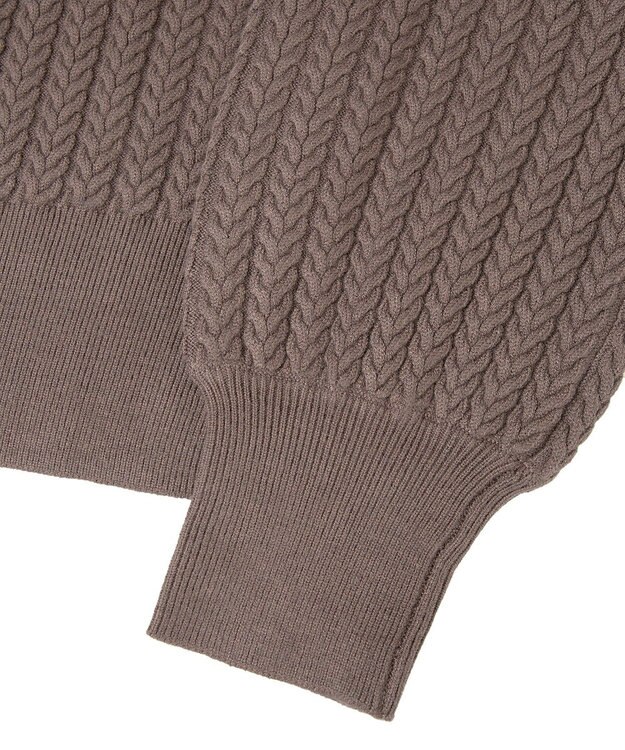 YECCA VECCA 金釦ミニケーブルニット Charcoal Gray