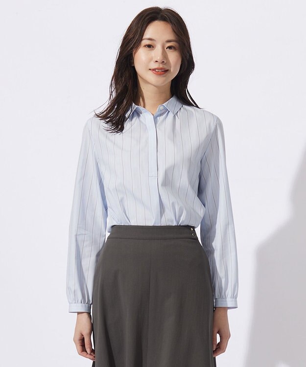 【洗える】ランダムストライプ シャツカラー ブラウス / J.PRESS LADIES S | ファッション通販 【公式通販】オンワード・クローゼット