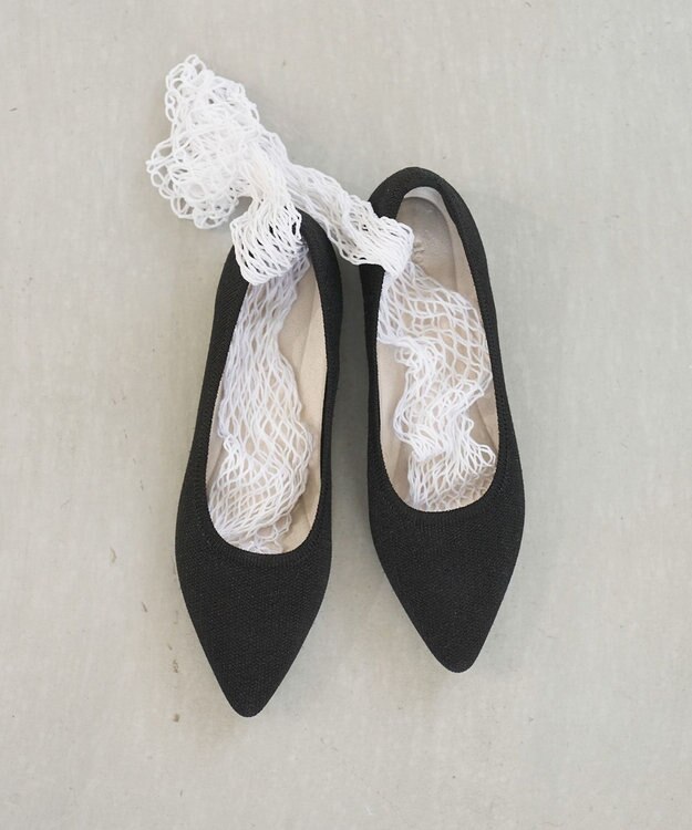 steppi フォルムフィット ポインテッド パンプス ブラック