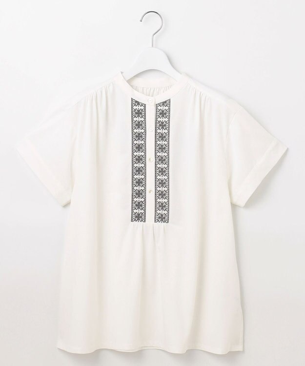 J.PRESS LADIES エンブロイダリージャージー カットソー ホワイト系