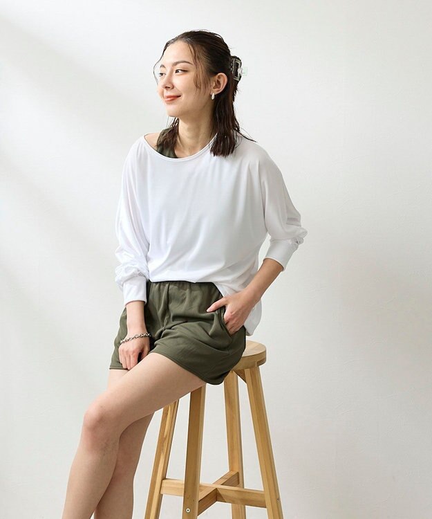 OP／FILA 【ocean pacific】ラッシュガード付き水着4点セット タンキニデザイン カーキ