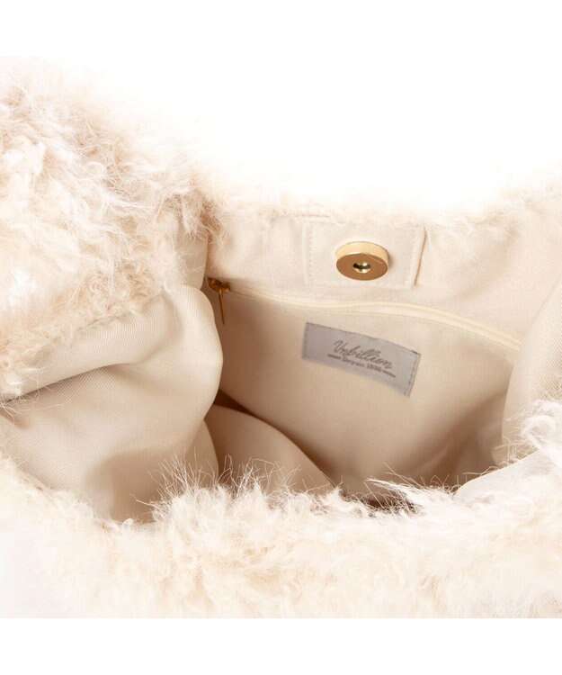 UNBILLION カシュカシュ cachecache / シャギーエコファーショッパーバッグ アイボリー