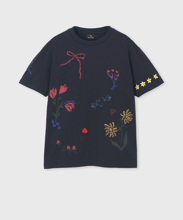 Paul Smith Daisy Chain Doodle 半袖Tシャツ ネイビー