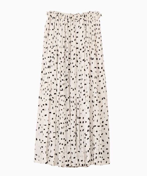 FORFORMO Pleated Skirt プリーツスカート プリントホワイト