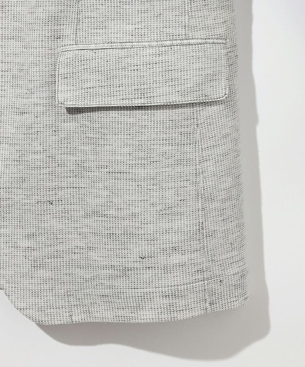 JOSEPH ABBOUD 【洗える・軽量・ストレッチ・速乾】ノルマンディーリネントップ ジャージー ジャケット ライトグレー系