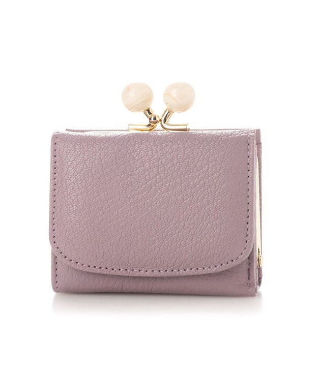 UNBILLION ペルケ perche / アクリル玉三つ折りミニサイフ ラベンダー