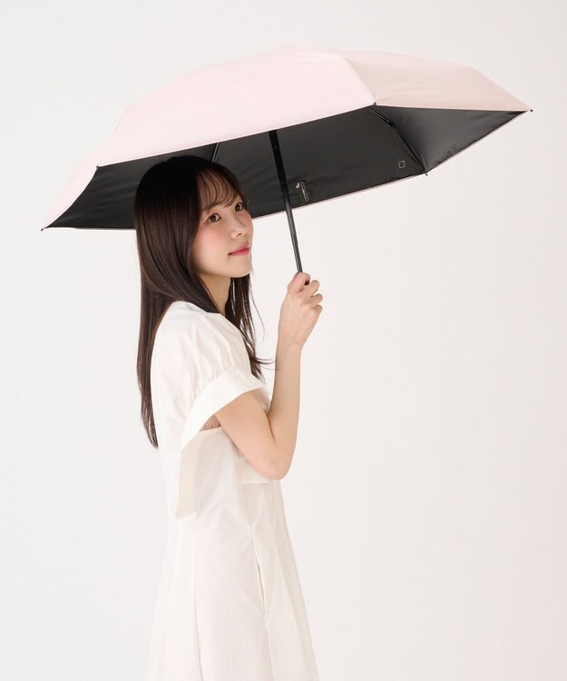 MOONBAT 【超コンパクト/自動開閉/晴雨兼用】Miracle Tech Protection(ミラクルテック プロテクション) 折りたたみ傘 プレーン 50cm ペールピンク
