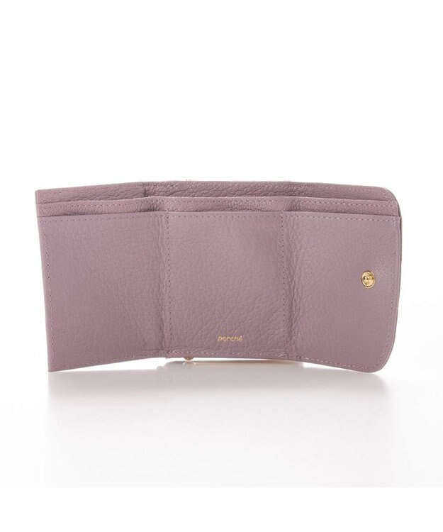 UNBILLION ペルケ perche / アクリル玉三つ折りミニサイフ ラベンダー