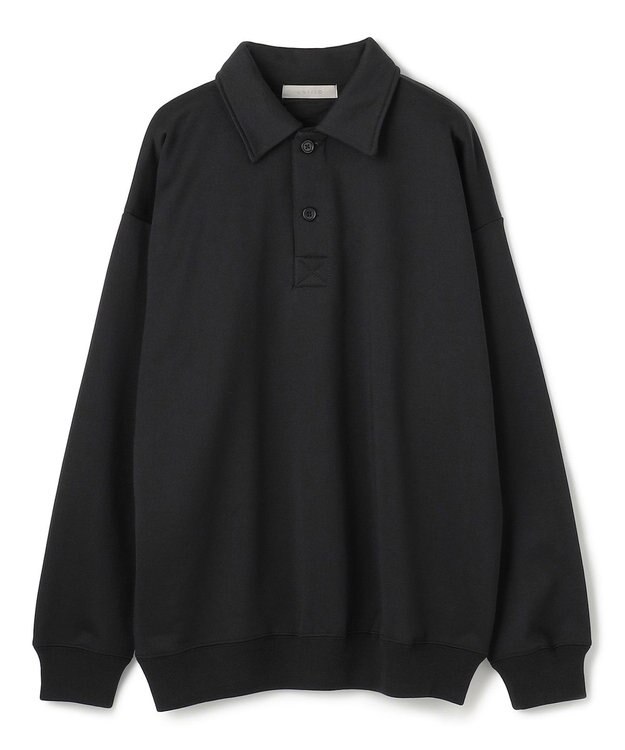 UNFILO MENS 【男女兼用】ナイロン裏毛 ポロ ブラック