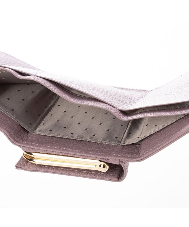 UNBILLION ペルケ perche / アクリル玉三つ折りミニサイフ ラベンダー