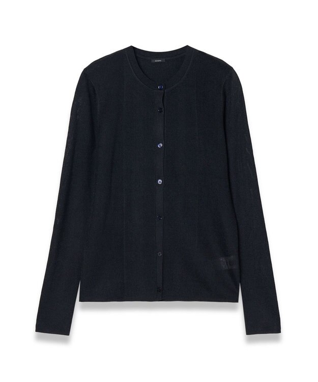 JOSEPH クリスピーレーヨン　ロングスリーブカーディガン Navy