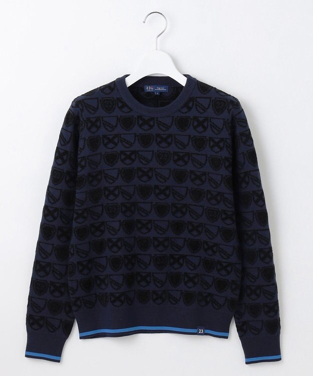 23区GOLF 【WOMEN】エンブレムジャガード ニット ネイビー系5