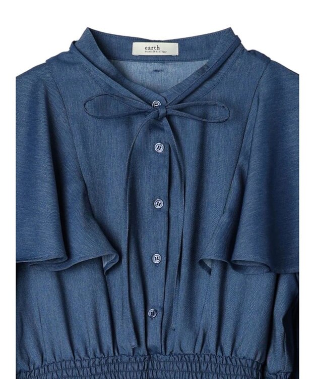earth music&ecology デニムライクワンピース Blue