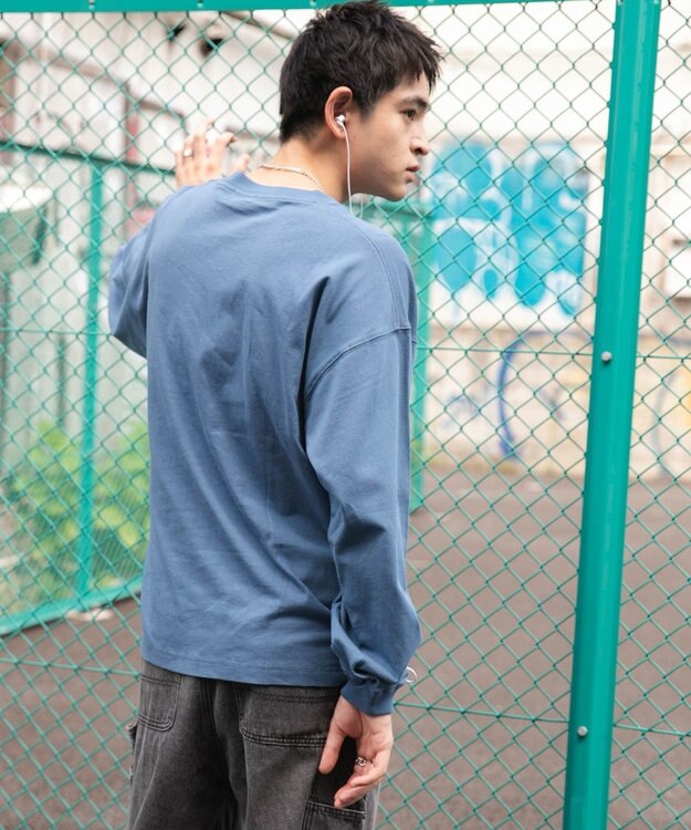 WEGO 【ユニセックス着用ITEM】アニマルキャラBIG　T（LS） ブルー