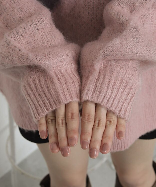 WEGO シャギーグラフィックニットBIGプルオーバー 柄1