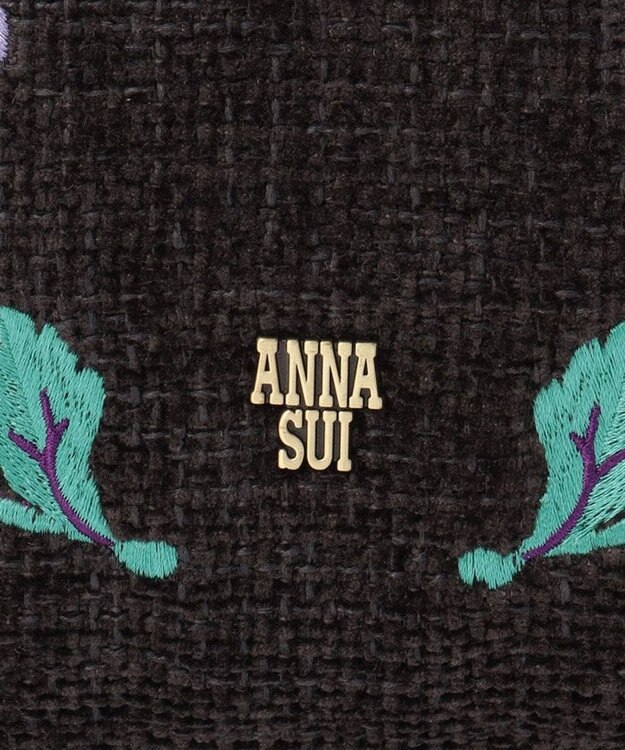 ANNA SUI ポタリーフラワー ハンドバッグ クロ