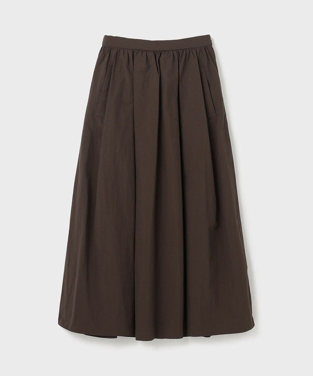 GRACE CONTINENTAL タックギャザータフタスカート ブラウン