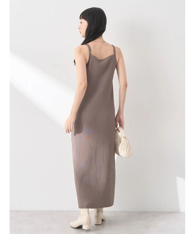 earth music&ecology ＳＥＴ２点襟付きカーディガン＋ニットワンピース Mocha