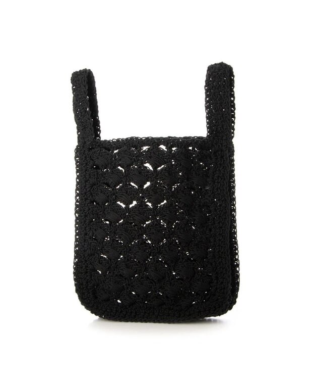 UNBILLION cachecache 柄編みショッパーミニトート ブラック
