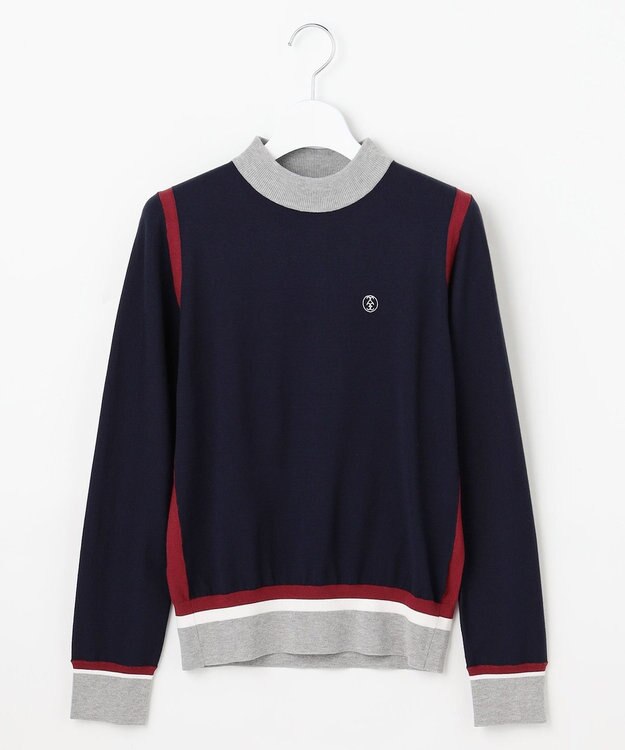 23区GOLF 【WOMEN】カラーブロックセーター ネイビー系