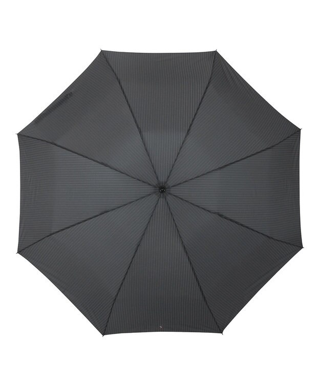 MOONBAT 【大きめ70cm】POLO RALPH LAUREN 折りたたみ傘 メンズ ストライプ ワンポイント刺繍 ダークグレー